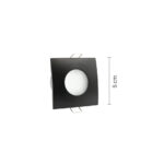 InLight Χωνευτό σποτ από μαύρο μέταλλο 1XGU10 IP44 D:8cm (Χ0009-BL) - Image 3