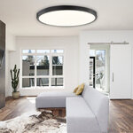 InLight Πλαφονιέρα οροφής LED 150W 3CCT (by switch on base) από γκρί μέταλλο και ακρυλικό D:80cm (42035-A-Gray) - Image 3