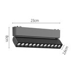 InLight Φωτιστικό LED 12W 3CCT για Ultra-Thin μαγνητική ράγα σε λευκή απόχρωση (by tuya and zigbee) D:23cmX8cm (T04805-WH) - Image 5