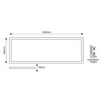 ΦΩΤΙΣΤΙΚΟ ΧΩΝΕΥΤΟ BACKLIGΗΤ PLUS UGR19 120X30  36W 4000Κ 220-240V ΛΕΥΚΟ - Image 2