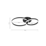 InLight Φωτιστικό  οροφής LED 45W 3CCT (by switch on base) D:70cm (6094-B-Black) - Image 3