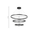 Inlight Κρεμαστό φωτιστικό LED 100W 3CCT (by switch on base) D:60cm (6095-A-Golden) - Image 2