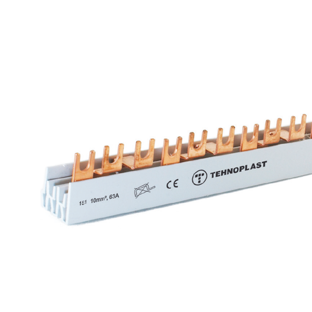 282150.png 1000mm BUSBAR 63A 3 PHASE FORK SERIE L STYLE - Image 1