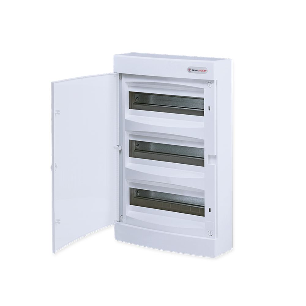 282N36CW.png SURFACE MOUNTING 36 MODULES 3 ROWS WHITE DOOR - Image 1