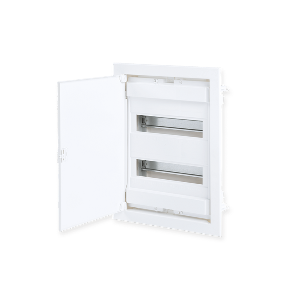 282U24ES.png FLUSH MOUNTING 24+4 MODULES 2 ROWS WHITE DOOR - Image 1