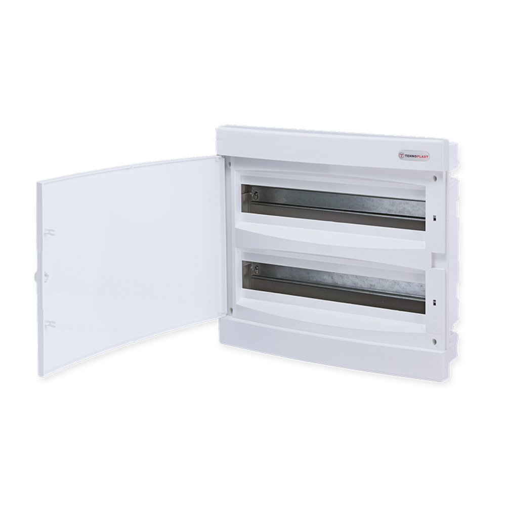 282U2X18CW.png FLUSH MOUNTING 36 MODULES 2 ROWS WHITE DOOR - Image 1