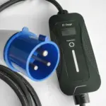 Σταθμός φόρτισης ηλεκτρικών οχημάτων. Emergency Portable Home Ev Car Charger 7KW με πρίζα βιομηχανικού τύπου 1Φ - Image 3