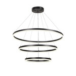 InLight Κρεμαστό φωτιστικό LED 100W 3CCT (by switch on base) D:60cm (6095-A-Black)