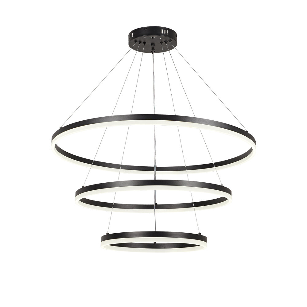 35-1.jpg InLight Κρεμαστό φωτιστικό LED 100W 3CCT (by switch on base) D:60cm (6095-A-Black) - Image 1