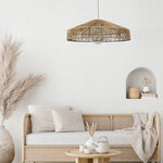 InLight Κρεμαστό φωτιστικό καφέ από σχοινί 1XE27 D:45cm (4029-Β) - Image 2