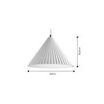 Inlight Κρεμαστό φωτιστικό λευκό από γύψο 1XE27 D:30cm (4065-White) - Image 2