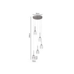 Inlight Κρεμαστό φωτιστικό LED 5*10W από χρυσαφί μέταλλο και ακρυλικό D:30x200cm (4077-5-Golden) - Image 2