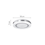 InLight Πλαφονιέρα οροφής LED 72W 3CCT (by tuya) από λευκό και ασημί ακρυλικό D:50cm (42016-Α) - Image 4