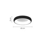 InLight Πλαφονιέρα οροφής LED 3600W 3CCT (by tuya) από μαύρο και λευκό ακρυλικό D:60W (42020-A-Black) - Image 2