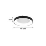 InLight Πλαφονιέρα οροφής LED 48W 4000K από μαύρο μέταλλο και ακρυλικό D:46cm (42177-Β) - Image 3