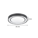 InLight Πλαφονιέρα οροφής LED 36W 3CCT από μαύρο μέταλλο και ακρυλικό D:50cm (42179-A) - Image 3