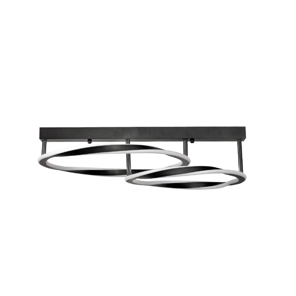 6078-BL.jpg InLight Κρεμαστό φωτιστικό LED 90W 3CCT (by switch on base) σε μαύρο χρώμα D:70cm (6078-BL) - Image 1