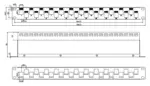 UNSHIELDED BLACK PATCH PANEL 1U  24 PORTS - Image 3