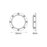 LED PLASTIC POOL LUMINAIRE 25W 3000K 2000LM 90° IP68 12V AC/DC - Image 2