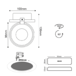 ΣΠΟΤ ΧΩΝ. ΛΕΥΚΟΜΑΤ 10W COBEPISTARLED 2.700K 700LM 0-359 0-80 - Image 3