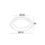 ΟΡΟΦΗΣ Φ/Σ LED 36W CCT 3470LM ΛΕΥΚΟ ΜΕΤΑΛΛΙΚΟ D41XH8,5CM DIANA - Image 2