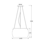 ΚΡΕΜΑΣΤΟ 3Χ60W E27 Φ40 Η128 ΧΡΩΜΙΟ PONTIAC - Image 2