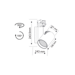 WHITE LED TRACK LIGHT 35W 4.000K 4WIRES 24° 2570LM 230V Ra80 - Image 2