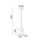 ΚΡΕΜΑΣΤΟ Φ/Σ LED 10W 3000K 800LM ΞΥΛΟ+ΑΚΡΥΛΙΚΟ 15X10XH120CM YOKO - Image 2