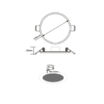 FLEX W ROUND LED SLMPANEL 19W 6000K 1520Lm 230V Φ50-210 120° - Image 3