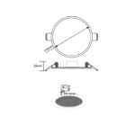 FLEXI W ROUND LED SLIMPANEL 9W 4000K 710Lm 230V Φ50-100 120° - Image 3