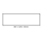 CEILING ALUM FRAME 30x120x6.5cm FOR OTIS*N, ROVE, DEBA & TREGO LED PANELS (WITH SCREWS) - Image 2