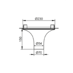 ΟΡΟΦΗΣ Φ/Σ 1XGU10 TRIMLESS ΓΥΨΙΝΟ D23XH15CM AVA - Image 3