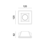ΤΕΤΡΑΓΩΝΟ ΓΥΨΙΝΟ TRIMLESS ΣΠΟΤ ZOE GU10 - Image 2