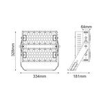 LED HIGH POWER FLOOD LUMINAIRE 240W, 37200LM, 5000K, 40°, 230V AC , IP66, IK10 - Image 2