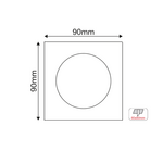 ΣΠΟΤ TRIMLESS ΚΙΝΗΤΟ ΜΑΥΡΟ ΤΕΤΡΑΓΩΝΟ 90x90 - Image 2