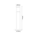ΚΟΛΩΝΑΚΙ No1032  ΑΛΟΥΜΙΝ.65CM E27 ΓΚΡΙ  RAL7016M - Image 2