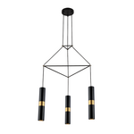 NETTO ΚΡΕΜΑΣΤΟ Φ/Σ 3XGU10 ΜΑΥΡΟ ΜΕΤΑΛΛΙΚΟ 56X49XH150CM DA VINCI