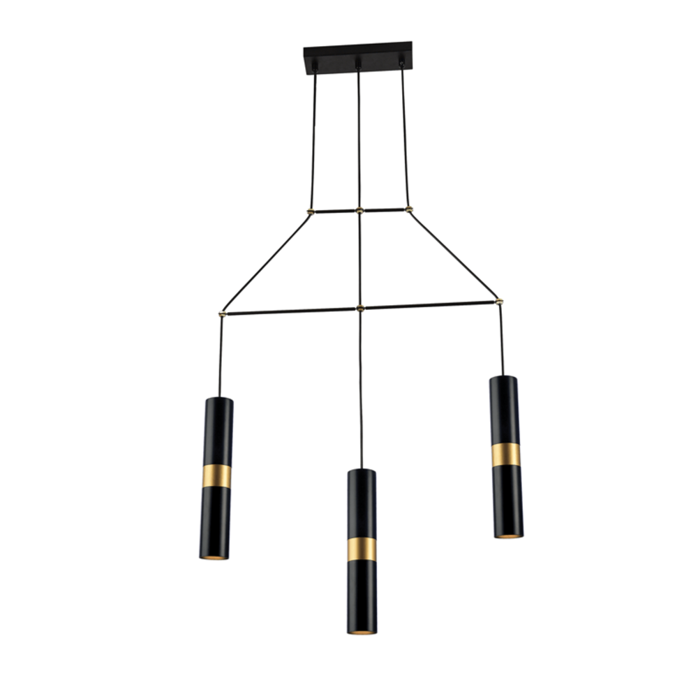 HM853P66BK.png NETTO ΚΡΕΜΑΣΤΟ Φ/Σ 3XGU10 ΜΑΥΡΟ ΜΕΤΑΛΛΙΚΟ 66X8XH150CM DA VINCI - Image 1