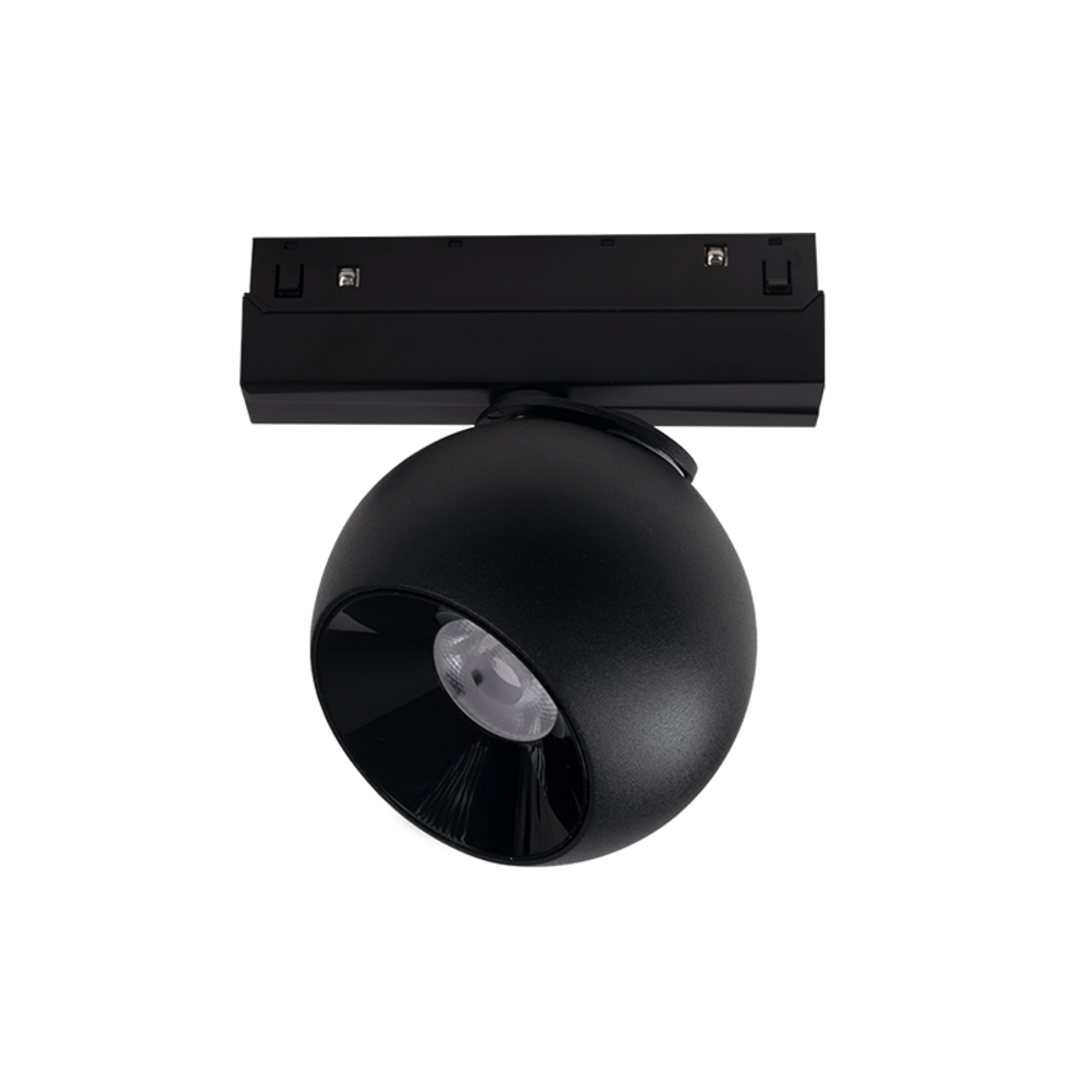 IONA1240B.png ΜΑΥΡΟ ΜΑΤ ΜΑΓΝΗΤΙΚΟ ΣΠΟΤ 48V DC 12W 4000K 1050LM 36° OSRAM RA90 Φ100*134MM - Image 1