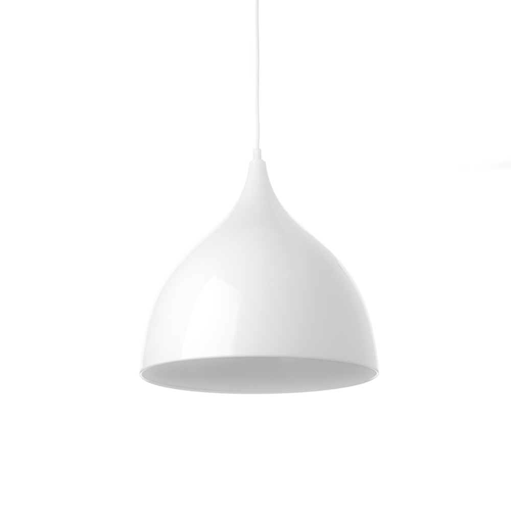 KS174335WH.png ΜΕΤΑΛΛΙΚΗ ΚΑΜΠΑΝΑ 1ΧΕ27 ΛΕΥΚΗ Φ35χΗ31cm ROXANNE - Image 1