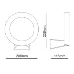 LED SMD WALL LUMINAIRE 8W 220LM 110° 230V AC 3.000K DARK GREY CRI80 IP54 30.000HRS - Image 3