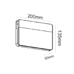 LED SMD WALL LUMINAIRE 13W 650LM 120° 230V AC 3.000K DARK GREY CRI80 IP65 30.000HRS - Image 3