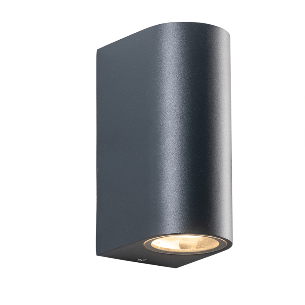 LG2202GU10G-1.png GU10 WALL LUMINAIRE 230V AC DARK GREY IP65 MAX.2X35W - Image 1