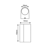 GU10 WALL LUMINAIRE 230V AC DARK GREY IP65 MAX.2X35W - Image 2