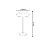 LED SMD TABLE BATTERY LUMINAIRE 2W 260LM 83° 3.000K DARK GREY CRI80 IP54 - Image 2