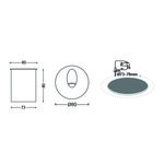 LED HP WALL RECESSED LUMINAIRE 3W 55LM 230VAC 3.000K DARK GREY CRI80 IP65 30.000HRS(INSTAL BOX INC) - Image 2