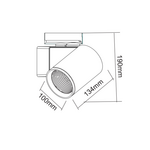SAND WHITE LED TRACK LUMINAIRE 40W 4000K 1-PHASE 38° 4600LM 230V AC Ra80 5YRS - Image 2