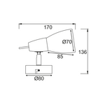 ΣΠΟΤ Ι ΓΥΑΛΙ ΜΠΡΟΝΖΕ 40W E14 KAMET - Image 2