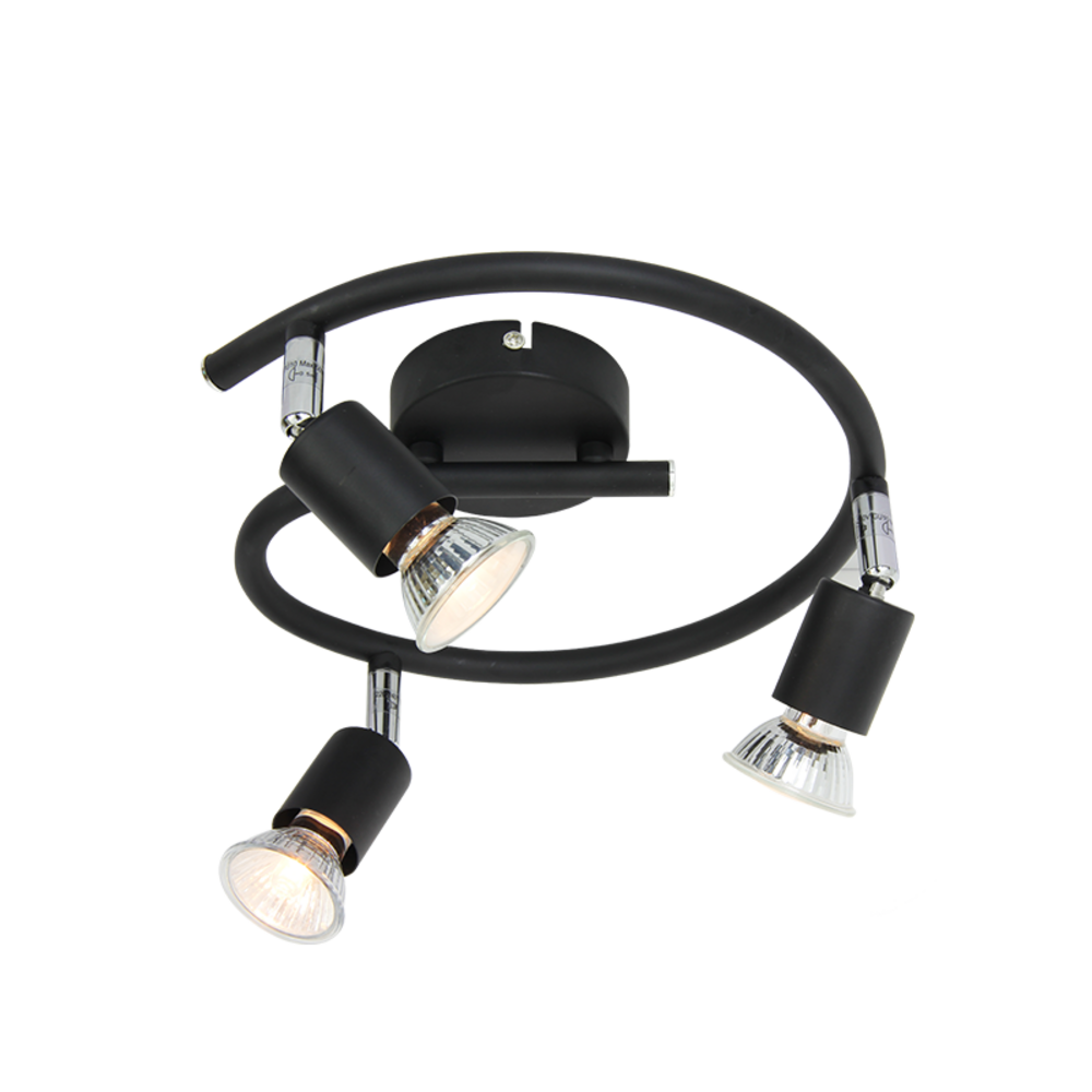 MC634BK3G.png NETTO ΣΠΟΤ III ΡΟΖΕΤΑ ΜΑΥΡΟ ΜΑΤ 3 Χ GU10 TRINITY - Image 1
