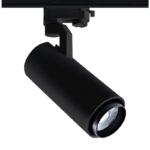SAND BLACK LED ZOOMABLE TRACK LUMINAIRE 25W 3000K 3-PHASE 25-60° 2800LM MAX. 230V AC Ra80 5YRS